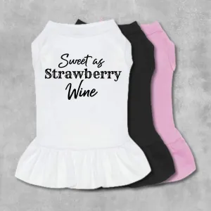 Sweet As Strawberry Wine Pet Dress