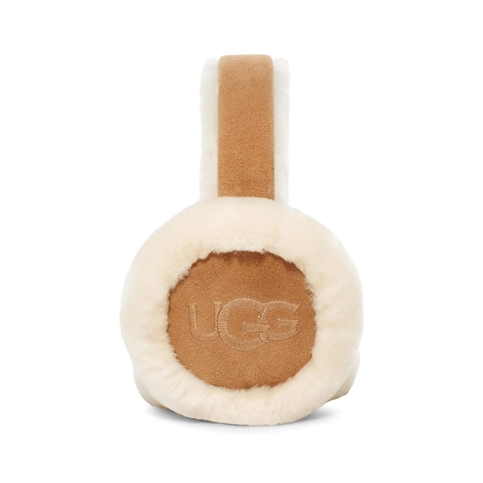 UGG Womens Sheepskin Embroidery Earmuff Chestnut