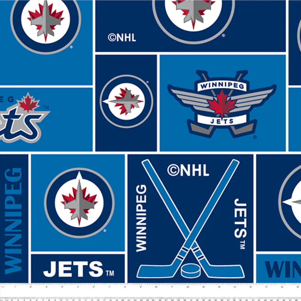 Winnipeg Jets - NHL Fleece Print - Squares